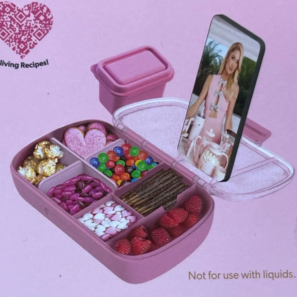 Pink Glitter Paris Hilton Snack Bento Style Box